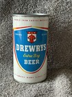 Drewerys Extra Dry Flat Top Beer Can - Bottom Is Open-   Empty Can  S Bend In