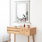 Bathroom Wall Mirror With Shelf Square Multipurpose Vanity Makeup Mirror White