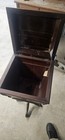    vintage Grand Rapids Solid Mahogany Pedestal Sewing Cabinet Table Margaret Brec