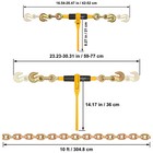 Vevor Chain Binder Ratchet Load Binder 1 4 -5 16    3 8 -1 2  Chain 2 4 Pack