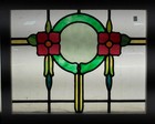 Pretty Decorative Old English Leaded Stained Glass Window 22 1 2 x 18 