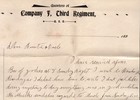 1898 Spanish American War Camp Alger Va With Letter - 3rd Regiment  code 591 
