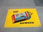 Vintage Fine Boat Brand Safety Matchstick Ad Litho Tin Signboard