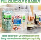 Size 2 Empty Vegan Capsules  100 Count  Clear - Diy Veggie Pill Filling