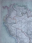 1872 South America Large Hand Coloured Antique Map By W g  Blackie