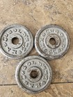 Vintage Gold s Gym  3lb  Weight Plate Lot Of 3