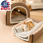 Winter Warm Dog House Detachable Pet Sleeping Bed For Small Medium Dogs Cats Sof