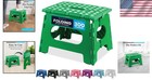 Lightweight Folding Step Stool - 9 Inch Green  300 Lb Capacity  Non-slip Design