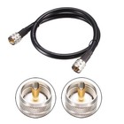 Uhf Male Pl-259 To Uhf Male Pl-259 Rg213 Coax Jumper Cable 0 6m 2ft