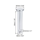 Single Hole Clevis Pins 6mm X 30mm Flat Head Zinc-plating Solid Steel Pin 30pcs
