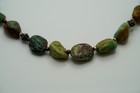 Vintage Southwestern Sterling Silver Turquoise Bead Boho Necklace 18  X 12mm