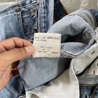 Vintage 90 Levis 501 Light Blue Button Fly Made In Usa Distressed Jeans 30x29