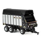 Ertl 1 64 H s Hd7 4 52-18 Tandem-axle Forage Wagon  Black   Silver  16525