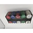 Poker Superstar Chip Set With Dealer Button And Rack New