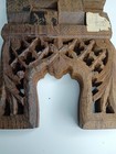 Vtg Hand Carved Wooden Folding Bible Book Display Holder Stand India Archana