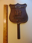Nice Antique Brass Councilman Hillsdale Nj License Plate Topper