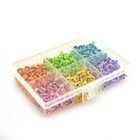 600pc Tiny Mini Round 4 5mm Brads 6 Pastel Colors Split Pin 100ea With Case
