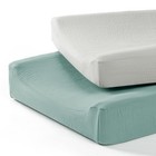 2pcs Changing Pad Cover Soft Breathable Diaper Changing Table Pad Cover For Newb