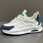 White Laceup Sneakers Fashion Breathable Mesh Flat Shoes Lightweight Versatile C