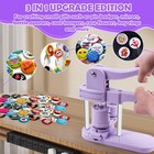 3in1 Button Maker Machine 25 32 58mm Badge Punch Press Kit W  300pcs Parts Diy