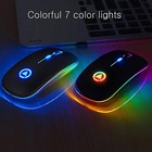 2 4ghz Wireless Optical Mouse Usb Rechargeable Rgb Cordless Mice For Pc Laptop
