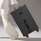 Pro Rolling Aluminum Makeup Train Case Salon Cosmetic Trolley Organizer Box