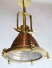 Nautical Beehive Wiska Pendant Light Brass Copper Ship Boat Ceiling Lamp