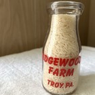 Vintage Half Pint Milk Bottle Edgewood Farm Troy Pa