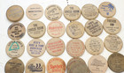 Over 35 Good For One Beer  Drink  Coffee   Other Saloon Wooden Trade Chip Tokens