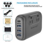 230w Step Down 220v To 110v Voltage Converter Travel Adapter With Usb C Ports