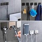 2pcs Adhesive Razor Holder Wall Mounted Bathroom For Shower Hook Rack Shaver