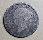 1887 Canada Ten Cents Silver Dime 10c Queen Victoria Semi Key About Good Ag