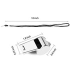 6-pack Stainless Steel Whistles With Lanyards Loud Sound For Coaches Referees 