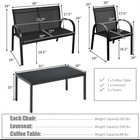 Topbuy 4pc Rattan Wicker Patio Conversation Sofa Table Set Outdoor Furniture