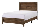 Contemporary Queen Size 4pc Bed Dresser Mirror Nightstand Set Brown Furniture