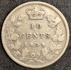 Canada 1901 10 Cents  925 Silver Km 3 Queen Victoria  Exact Coin Shown Last Year