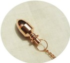 Brass Bullet Metal Healing Pendulum Copper Plated Reiki Healing Dowsing 