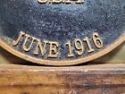 Vintage Baldwin Locomotive Sign Cast Iron 1916 Railroad Train Plaque Philly Pa