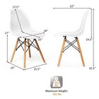 Modern Dsw Dining Chair Office Home W  Mesh Design Wooden Legs White