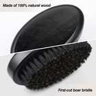 Men s Beard Brush Kit With Pearwood Comb And 100  Boar Bristle      