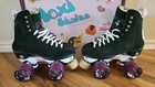 Black Moxi Jack 1 Rollerskates Avanti  Mag Plates Skate Size 4