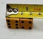 Vintage Bakelite Butterscotch Dice Pair