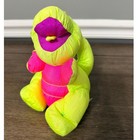 Vintage 1992 Fisher Price Dino-roars Neon Green Pink Puffalump Dinosaur Plush