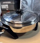 Saladmaster 12    Electric Skillet Sa012ocu Titanium Stainless Steel Tested  Works