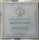 Tessitura Toscana Firenze queen Duvet Set ivory 600 Tc 100  Cotton Sateen 3 Pcs 