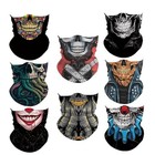 8pcs Scarves Bandanas Face Tube Black Headband  Motorcycle 3d Mix Print -d
