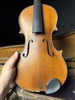  Vintage Violin With Case     4 4 Full Size     Unlabeled     Antique project 