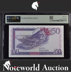 Gibraltar   British Administration   50 1986 P 24 Unc Pmg 69 Epq 2nd Top Pop