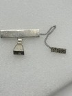 Sterling Silver Tie Tack Pin With Bell And Chain Linked Add-on Pin Ariz 5 31g