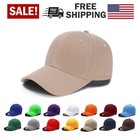 Cotton Baseball Cap Ball Dad Hat Adjustable Plain Solid Washed Men Washed